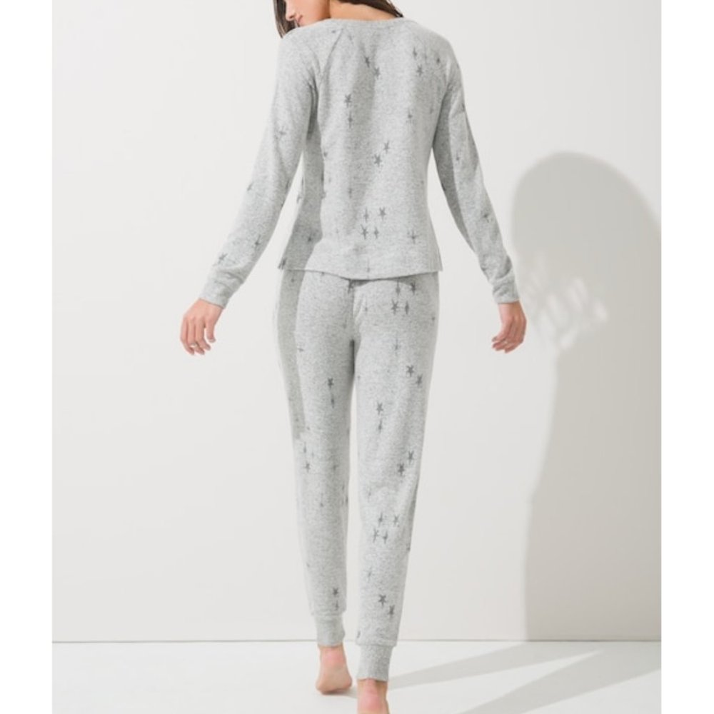 NWT Soma Brushed Cozy Jogger Pajama Lounge Set Grey - Picture 4 of 4